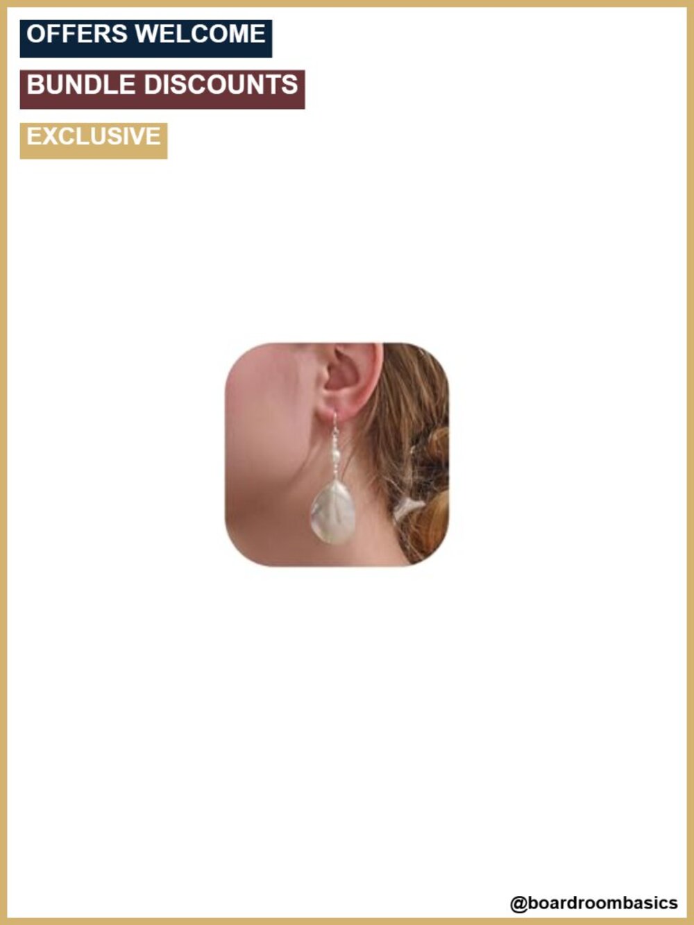 Natural Shell Pearl Dangle Earrings Silver Plated Wedding Drop
